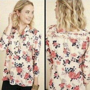 Matilda Jane Peach Floral Ruffle Livery Millie Top
